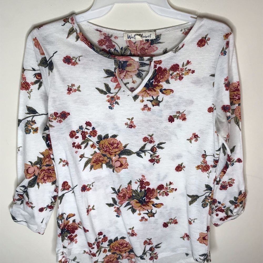 White Floral Top